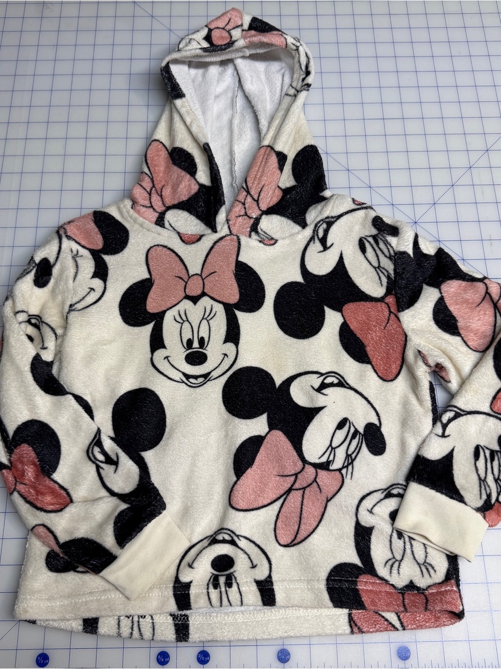 Girls Large Disney Minnie Mouse Fleece Hoodie